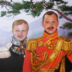 "Двойной портрет" х. м. 60 х 80
