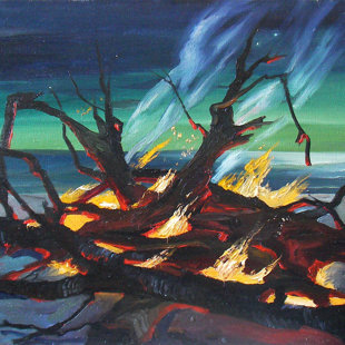 "Морской костер" х. м. 50 х 60