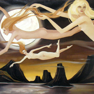 "Лунные русалки" х. м. 70 х 100