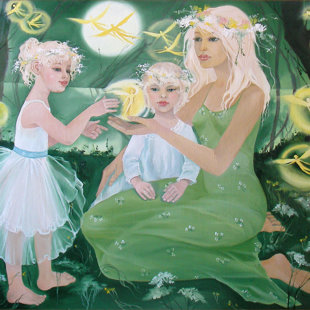 "Полет золотых эльфов" х. м. 80 х 100