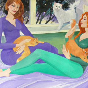 "Кошки" бум. смеш. техн. 76 х 98