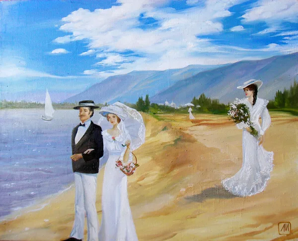 "Старинный Геленджик" х. м. 60 х 70