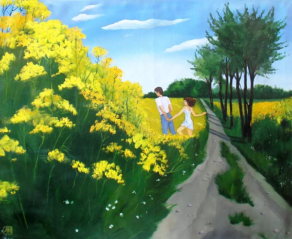 "Медовые травы" х. м. 80 х 100