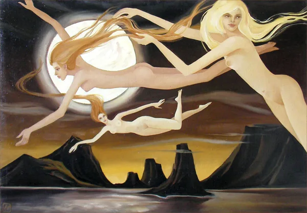 "Лунные русалки" х. м. 70 х 100