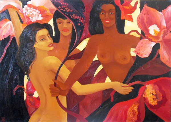"Орхидеи" х. м. 70 х 100