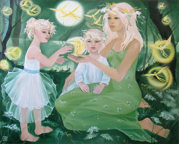 "Полет золотых эльфов" х. м. 80 х 100